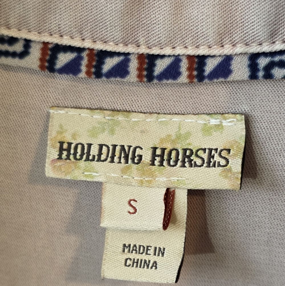 Anthropologie Holding Horses Pearl Snap Utiliy Shirt - Picture 3 of 12